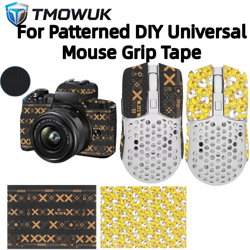 Patterned DIY Universal Gaming Mouse Grip Tape,Anti-slip Self-adhesive Stickers,Free Textured Masking Paper For Logitech/Razer