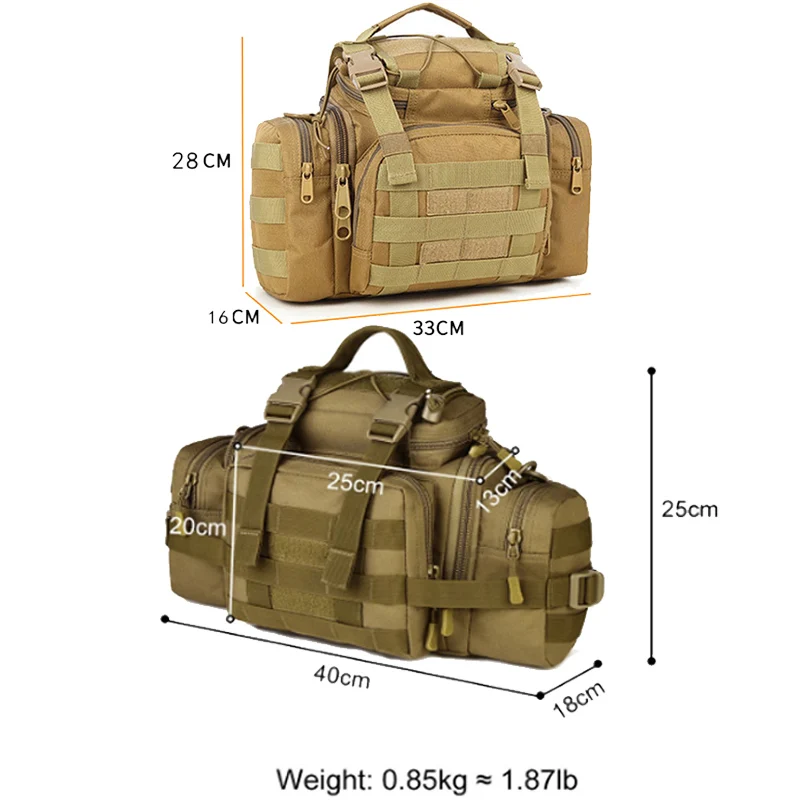 Molle  Waist Bag Cameras Crossbody Bag Fanny Pack Outdoor  Camo Assault Camping Hunting Fishing Shoulder Rucksack