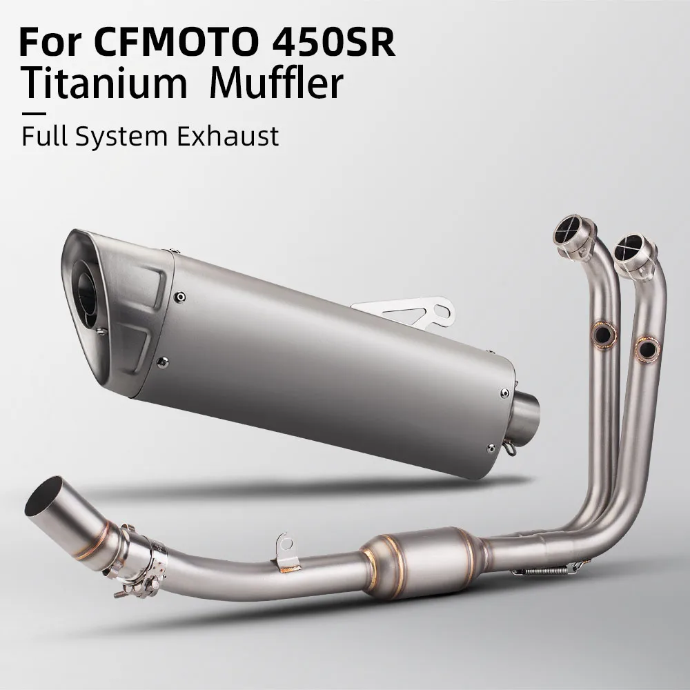 High Performance Motorcycle Full Exhaust System Modify Escape moto Titanium Silencer Muffler with Front Mid Pipe For 450SR 450SS