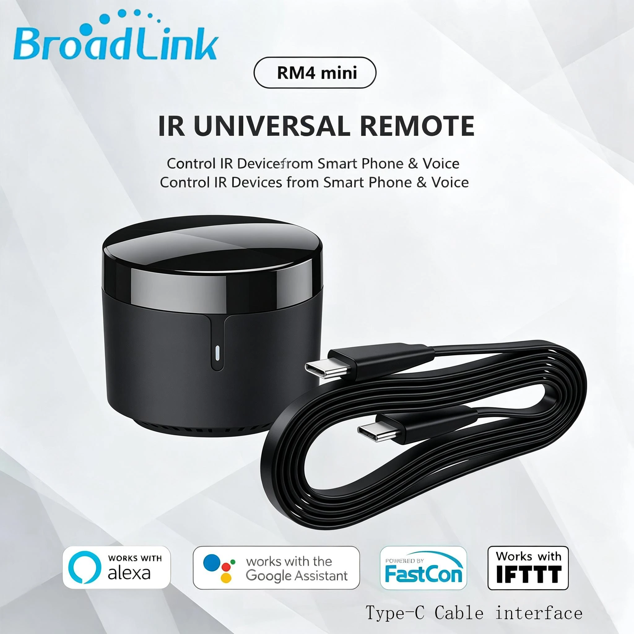 New Broadlink Rm4 Mini+ HTS2 Smart Remote Control Infrared Universal IR Audio Video Smart Home work with Google Home Alexa