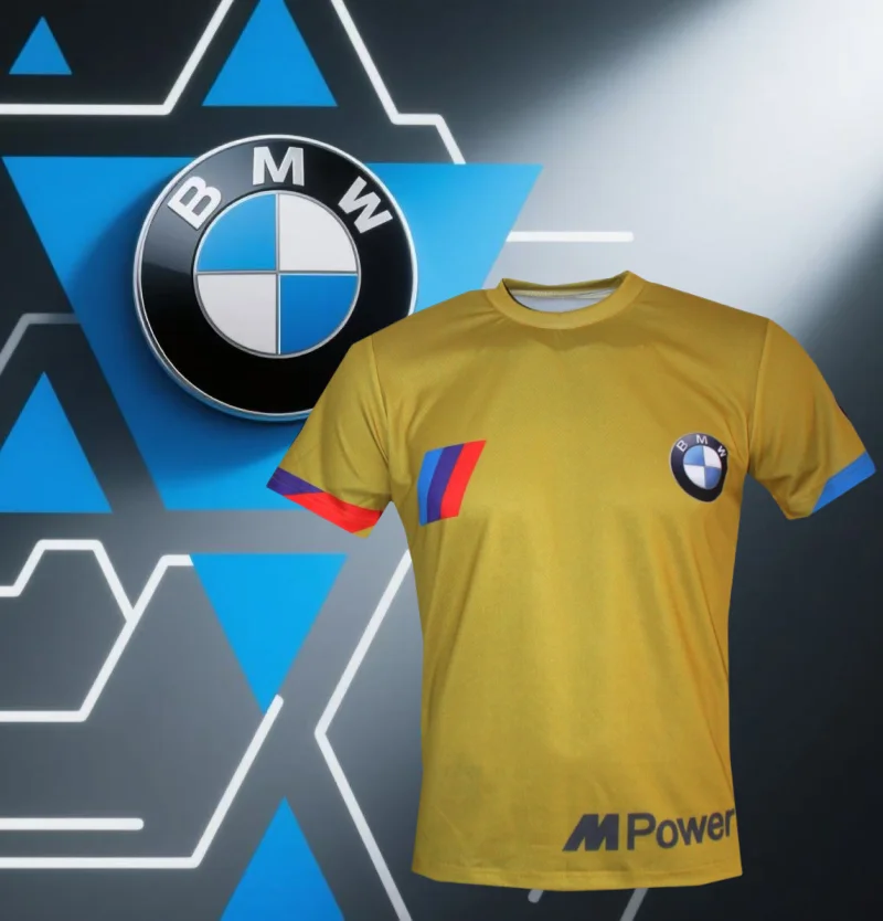 

2025 Summer BMW Racing Quick Dry Men's T-Shirt Hot Selling Breathable Short Sleeve Motorcycle Casual Comfort Fashion Training
