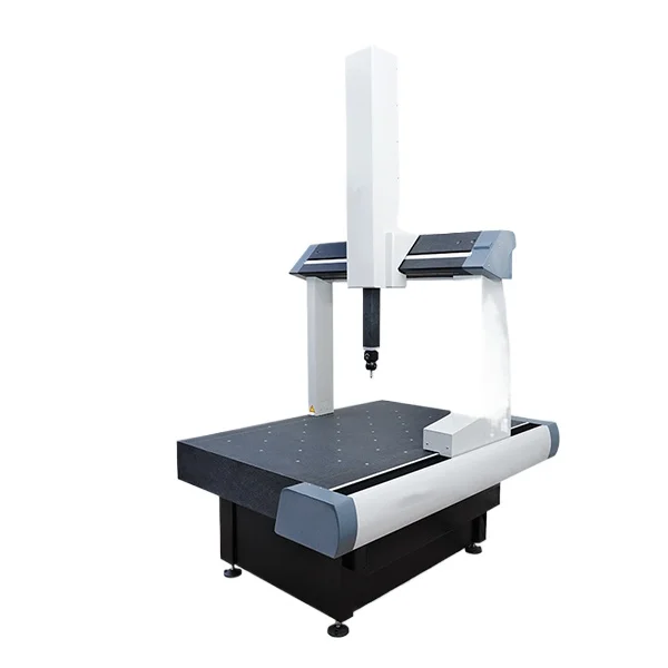 Three coordinate measuring instrument with granite table and bridge moving