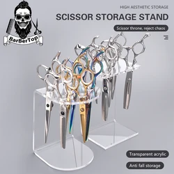 Hair Salon Hairdressing Scissors Holder Hairdresser Shears Storage Rack Acrylic Organizer Professional Barbershop Accessories