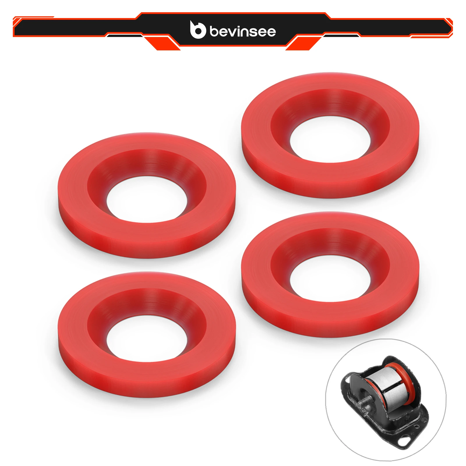 

85A Polyurethane Rear Trailing Arm Bushing Limiter Set for BMW E46 E36 X3 E83 Z4 E85/E86