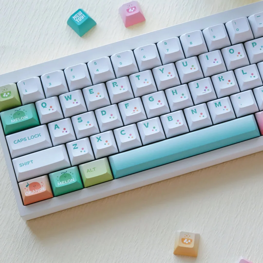 Simple keycap bubble theme KCA height 183 keys PBT sublimation mechanical keyboard keycap personality cute