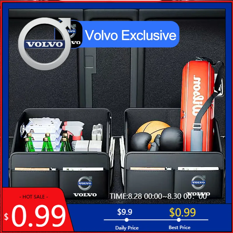 

Колпаки центра колес, кожаный ящик для хранения багажника автомобиля, органайзер, ящик для инструментов, автоаксессуары для Volvo Rdesign V60 V40 XC90 XC60 V50 S