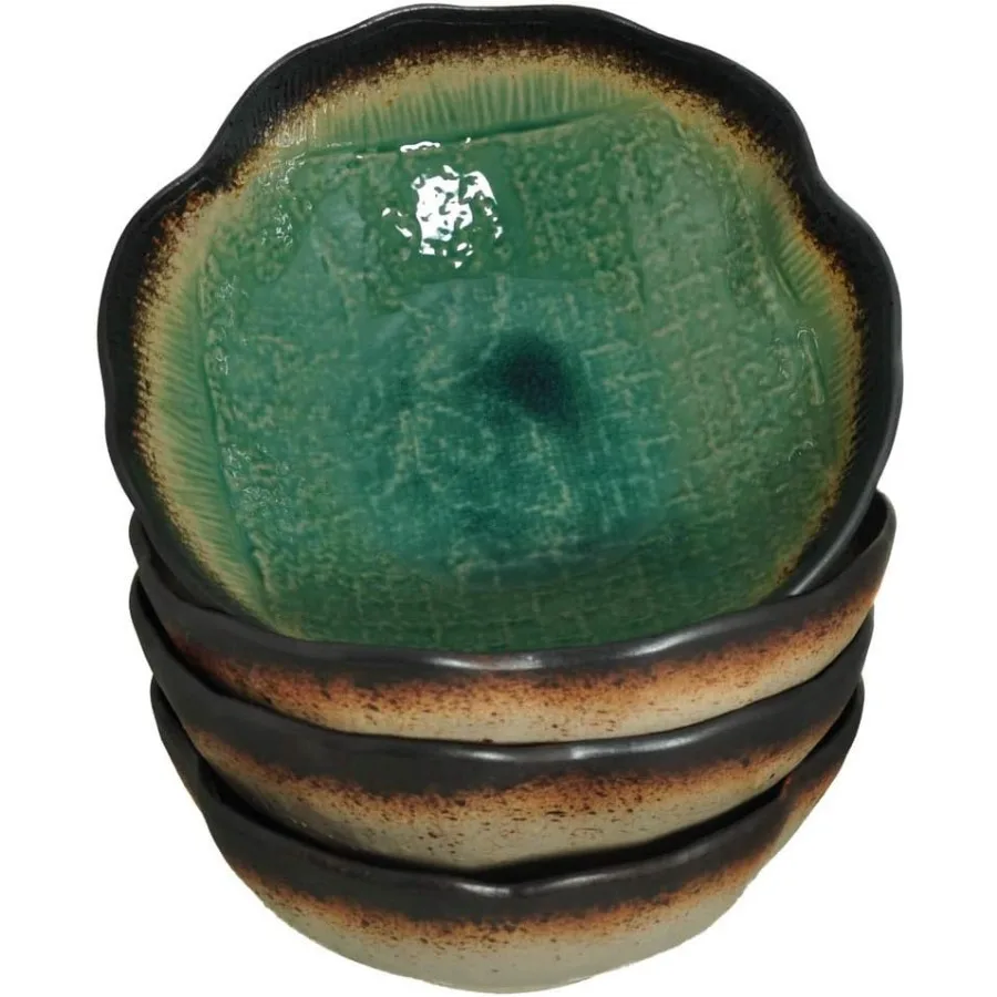 

Японская бирюзово-зеленая керамическая чаша для лапши Kosui VShape, 9,65 дюйма, D x 3,94 дюйма (В), 48 унций (6 чашек), набор из 4 лука