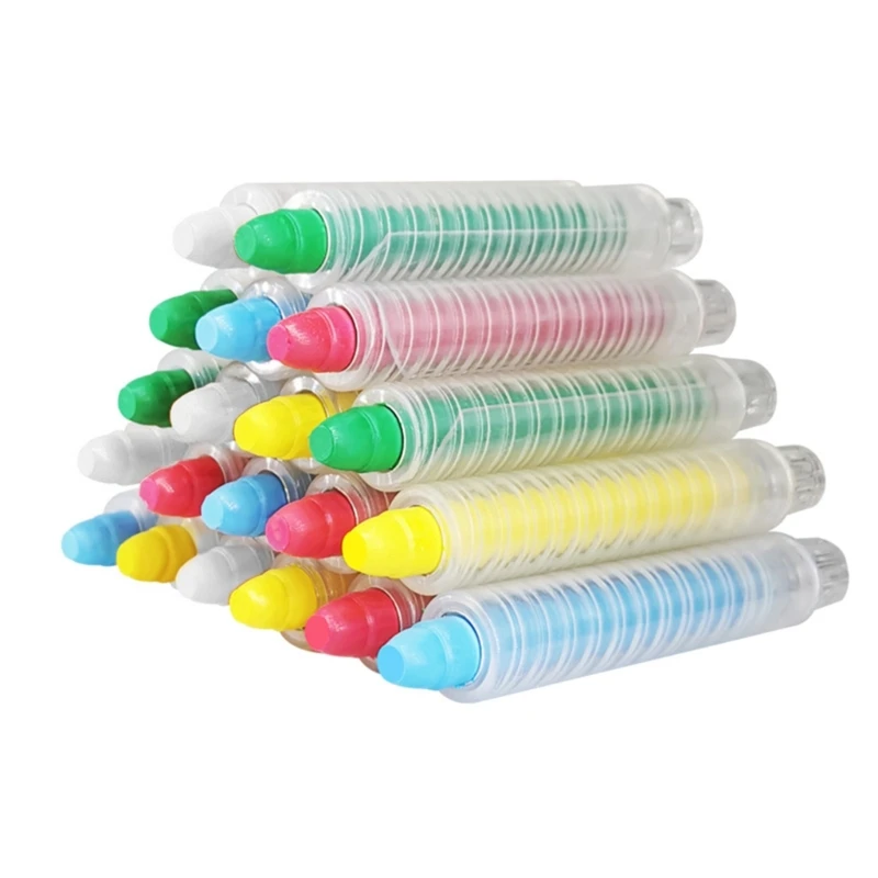 Washable Sidewalk Chalks Dust Solid Water Chalk for Outdoor Art Play