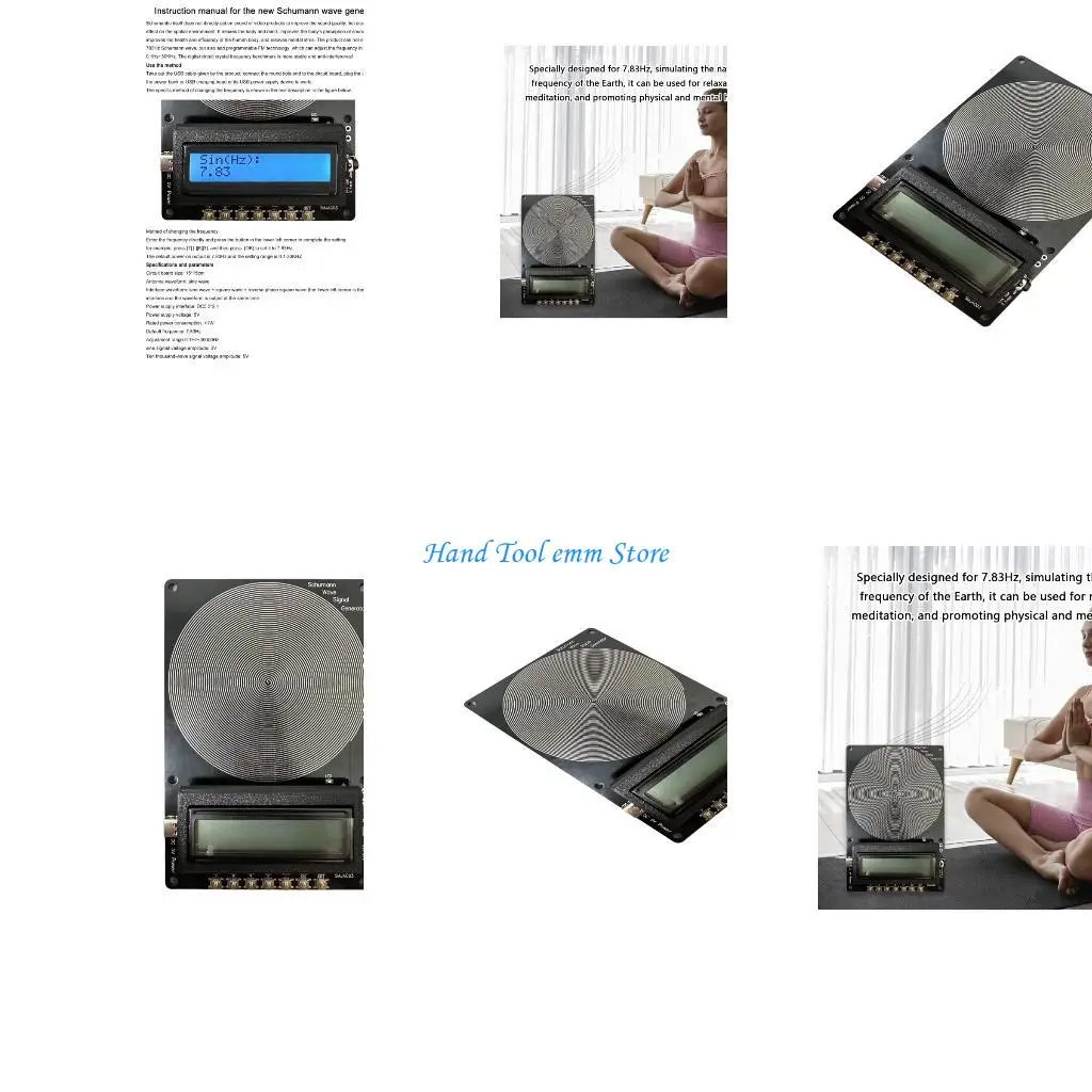 

H37F Schumann Waves Generator 7.83Hz Adjustable Frequency Sine Waves with Type C Charging Port Strong Antiinterference