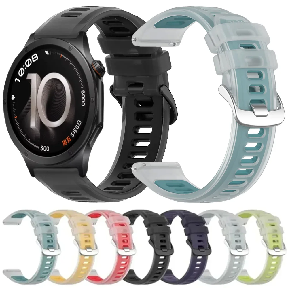 20mm 22mm Translucent Silicone Strap For OPPO Watch S X3 X2 X Replaceable Band For Oneplus Watch 4 3 2 2R Lite Huawei Ultimate 2