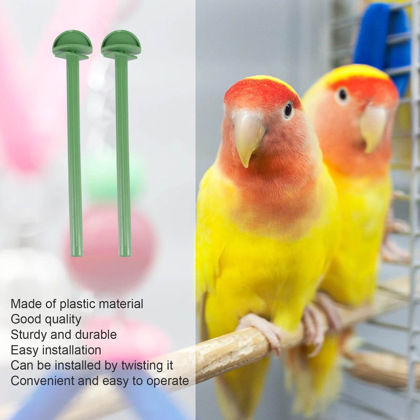 20pcs Bird Cage Standing Rods Plastic Parrot Standing Sticks Bird Standing Rods