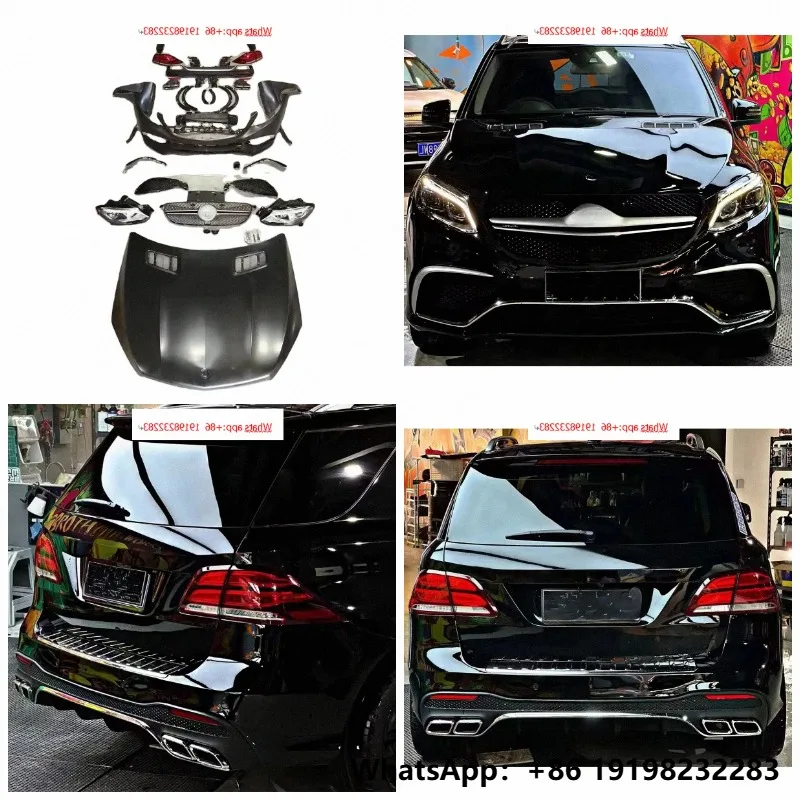 Car Bumper Part Body Kit Full Body Kit Set for W166 ML ML350 ML400 Upgrade W166 GLE Class GLE63 Bodykit