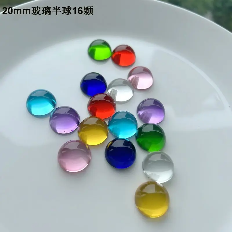 OD 10/12/15/20/30/40mm Transparent Solid Glass Hemispherical Mirror Polished Imitation Crystal Craft Ornament Decoration Ball