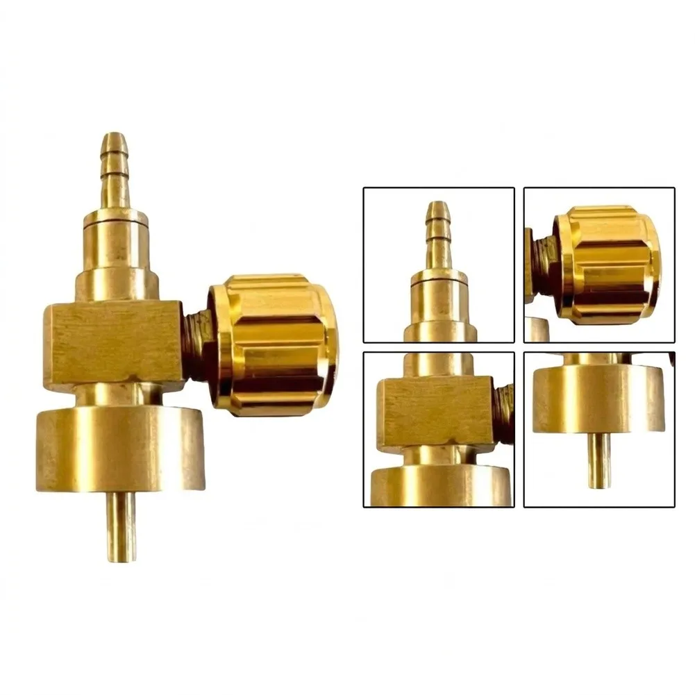 Propane Gas Adaptor Built for CGA-600 Disposable Cylinders and CGA-200 Regulator Compatibility with Shut Valve
