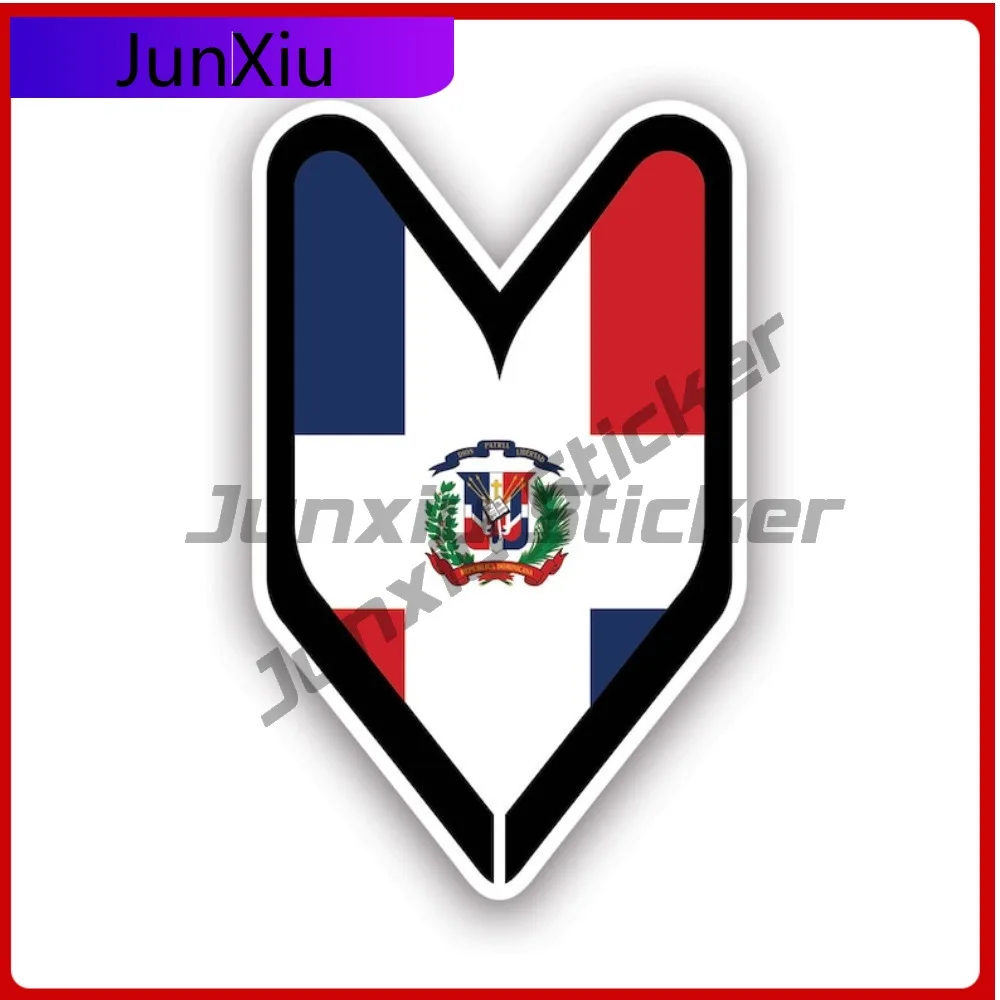 Dominican Driver Badge Sticker Waterproof Outdoor Cool Window Waterproof Vinyl Decal For Motorcycle Helmet Fun Sticker High