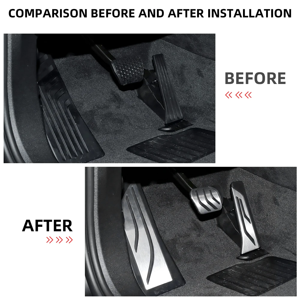 Stainless Steel Car Gas Accelerator Pedal Auto Footrest and Brake Pedal for BMW X5 G05 X5M X7 G07 2019-2025 LHD Car Accessories