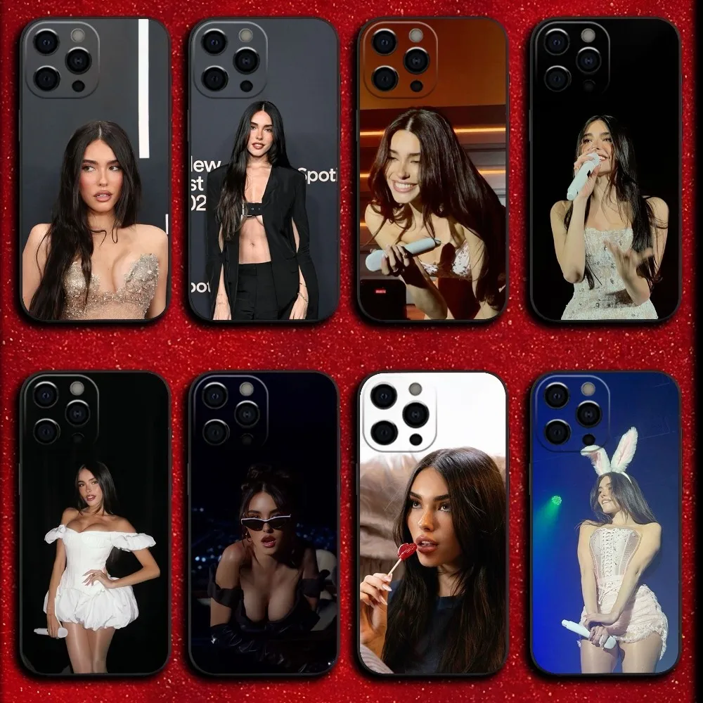 

M-Madison Beer Singer Phone Case For iPhone 16,15,14,13,12,11,Pro,X,XS,Max,XR,Plus,Mini Soft Black Cover