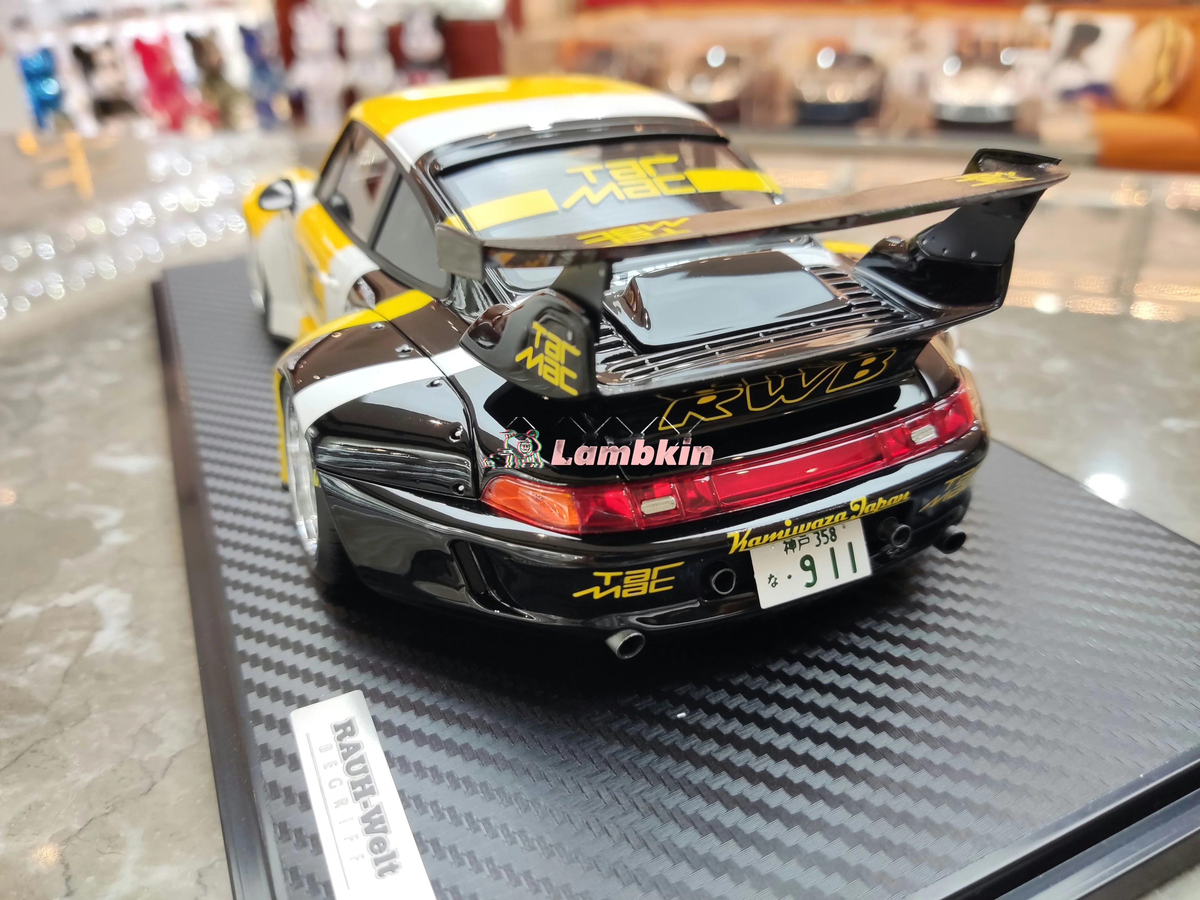 TM IG co-branded scala 1/18 per 911 993 RWB replica resina modello di auto regalo supercar miniatura da collezione speciali ornamentali