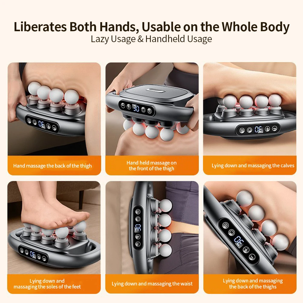 Professional Muscle Massagers 8 Heads Fascial Massage Gun Fitness Relieve Body Pain Muscle Massage Gun Therapy Body Relaxation