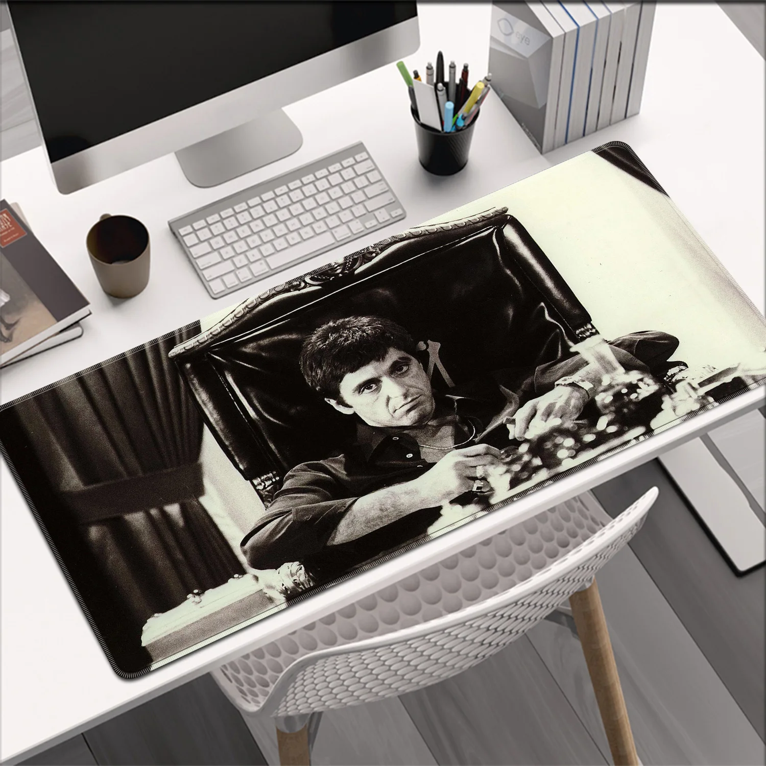 Mouse Pad Film Crime MousePad Non-slip Lockedge Office Student Gaming Action Thickened US Large Writing Pad S-Scarface Cushion