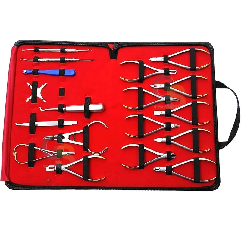 18 Pcs/ Dentist Tools Forming Pliers Stainless Steel Instrument Orthodontic Set