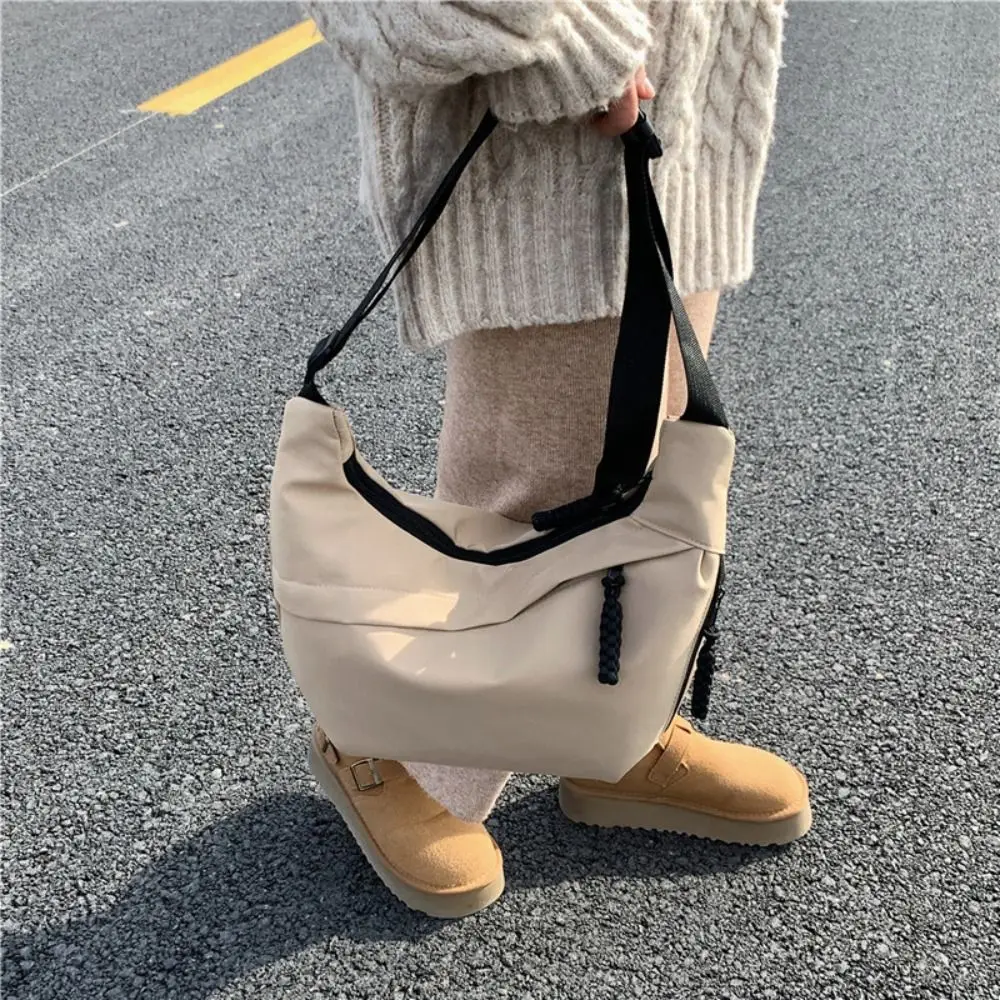 Leisure Oxford Dumpling Bags Single Shoulder Bags Korean Style Large Capacity Sports Bag Canvas Handbag Underarm Bag