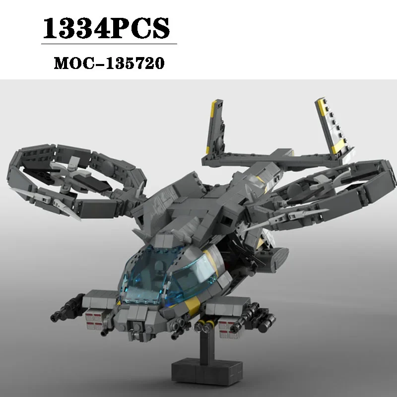 

Building Block MOC-135720 Armed Helicopter Splicing Assembly Model 1334PCS Boys Puzzle Education Birthday Christmas Toy Gift