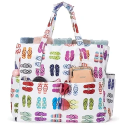 Waterproof Beach Pool Bags Tote for Women Ladies Large Gym Tote Carry On Bag With Wet Compartment Travel Storage Bag Fashion