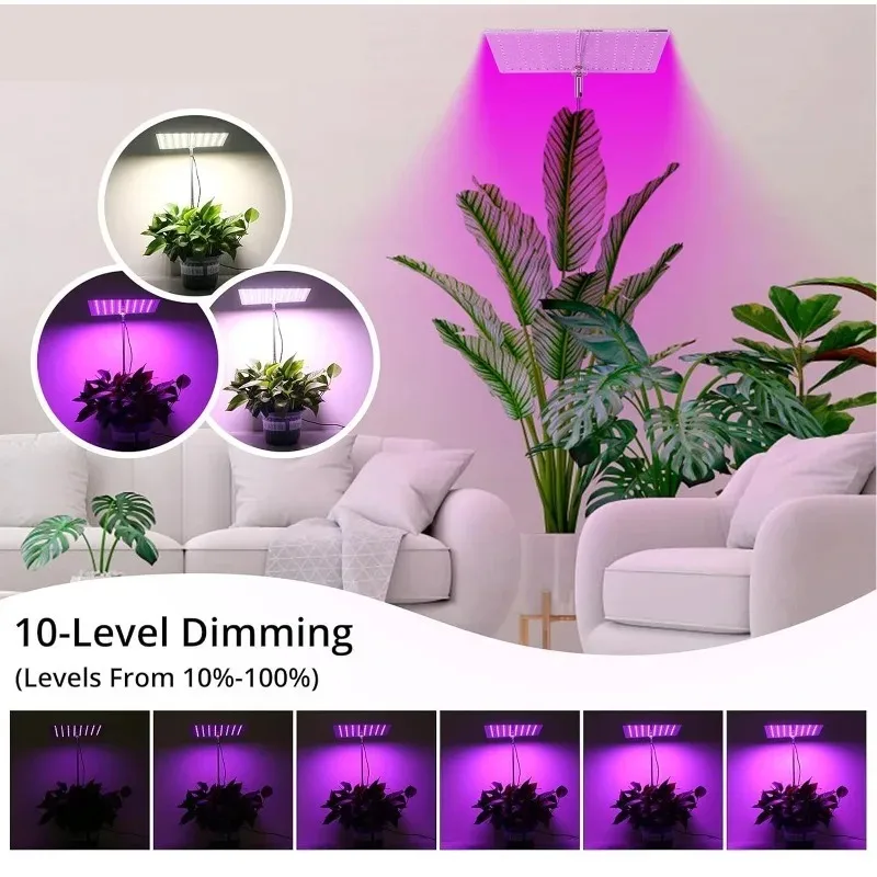 Phytolamp a LED per piante da coltivazione, sollevabile, USB, a spettro completo, con base per tenda da coltivazione interna, giardino vegetale