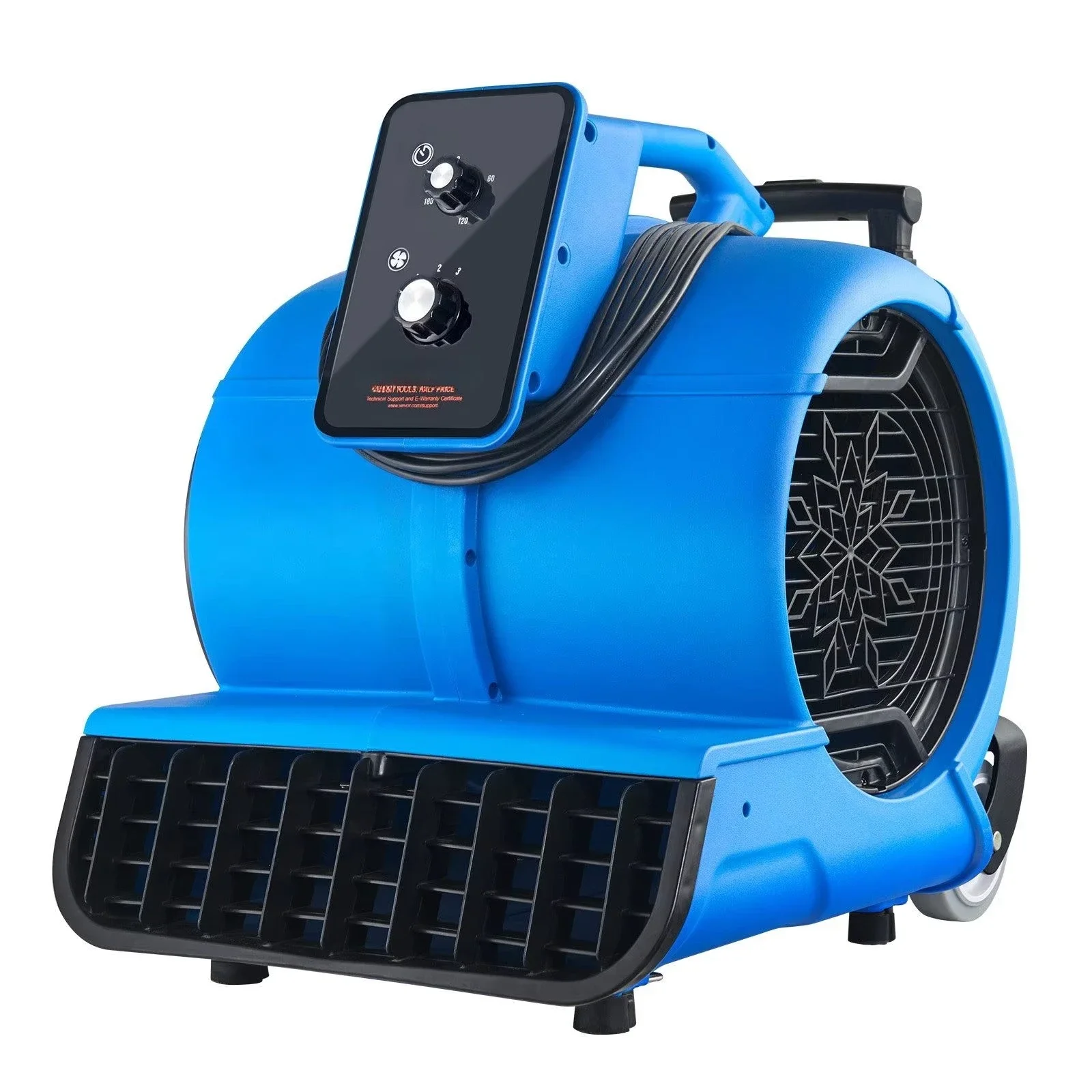 

1560 RPM 4000 CFM Speed Air Mover Floor Blower with 3 Angles for Cleaning Equipment 3-Speeds Option