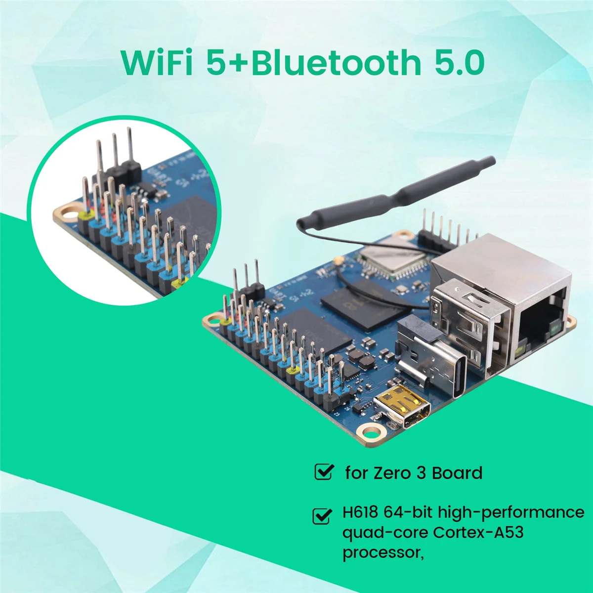 

NEW For Orange Pi Zero 3 4GB RAM Single Board Computer Allwinner H618 Chip Wifi LPDDR4 Gigabit Zero 3 4GB Development Board
