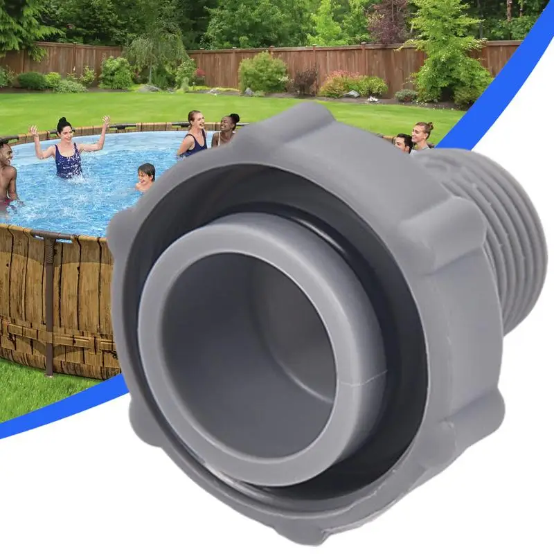 Encaixe de drenagem de piscina para conexão rápida, conector à prova de vazamento, peças de reposição, drenagem eficiente, Id1.5"