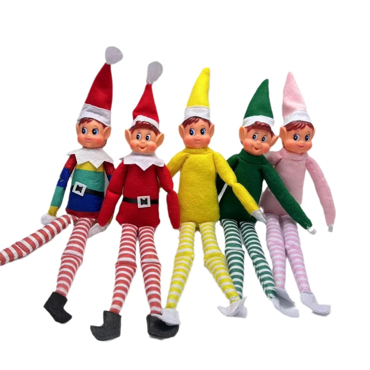 40cm Christmas Elf Behaving Behavin Badly Plush Toy Novelty Long Bendy Naughty Boy Elf on The Shelf Elves Doll Home Ornament