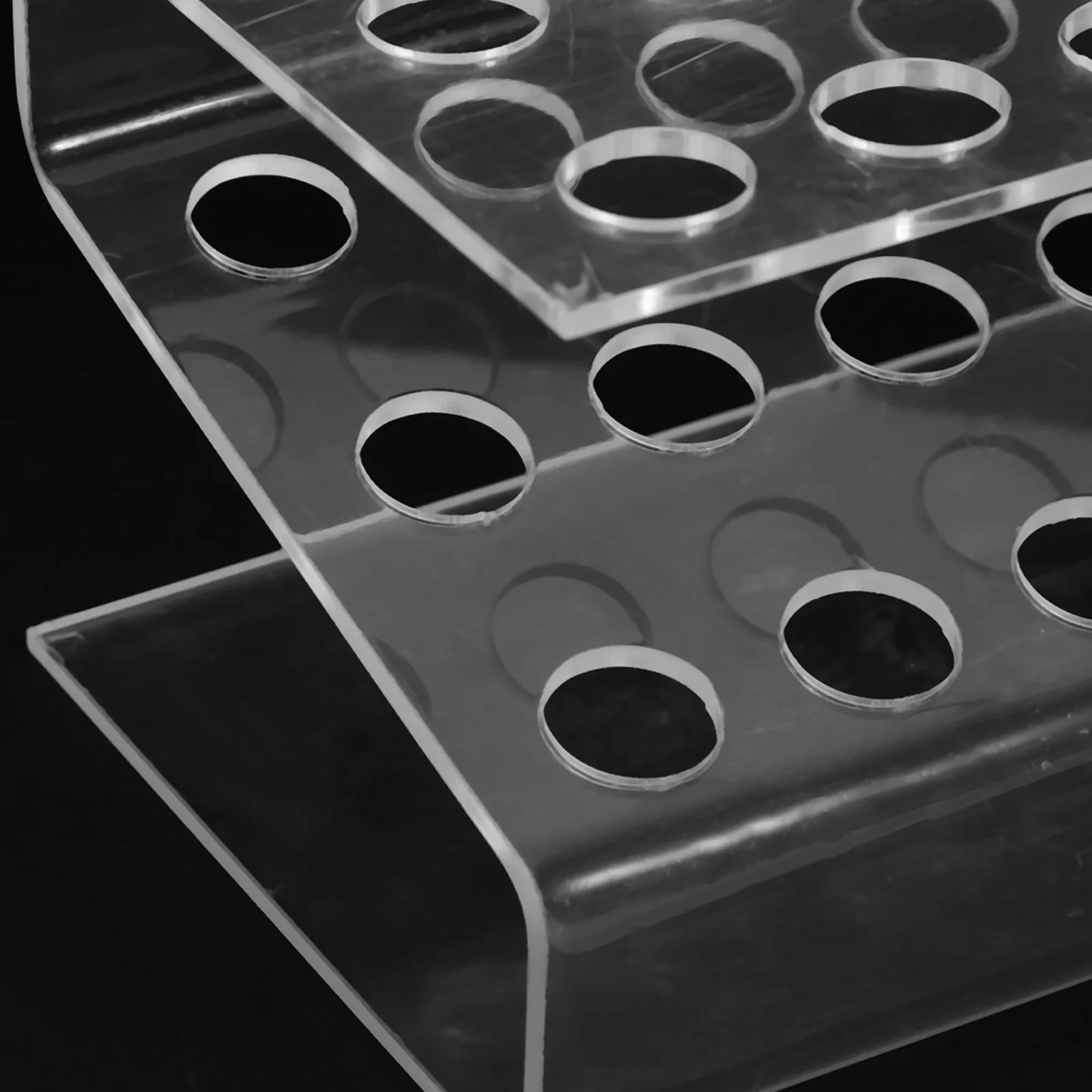 واضح حامل قلم أكريليك عرض 36 ثقوب قلم الحواجب قلم حبر جاف منظم ديكور مكتب حديث حامل قلم عرض أكريليك