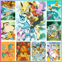 Pokemon Kawaii Cartoon Eevee Diamond Painting 5D DIY Art Cross Stitch Drawing Full Mosaic Embroidery Home Decor Handcraft