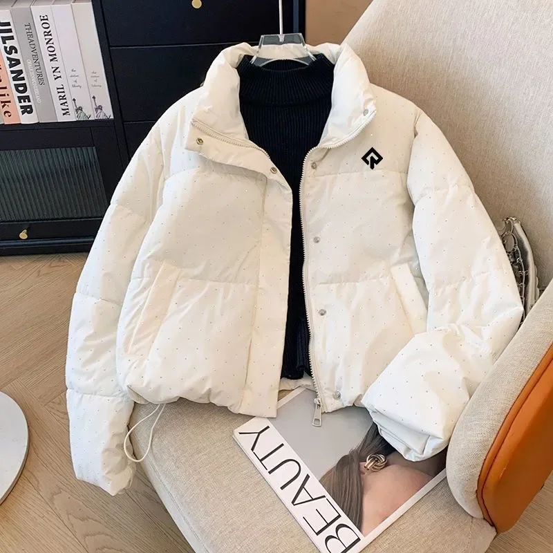 Women's Golf Wear Winter 2024 Luxury Brand Golf Jacket Windbreaker Keep Warm Casual Coat Women Golf Clothes Short Padded Jacket