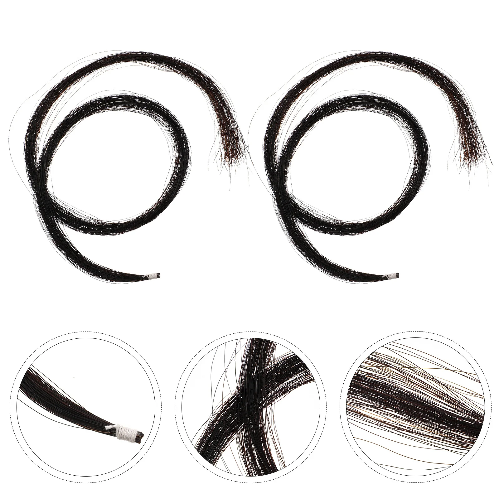

2 Hanks Violin Hair Natural Rehair Material Suitable for Violin Viola String Instrument Accessories Hair