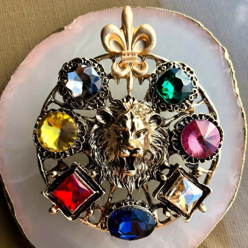 

Baroque Medieval Style Shiny Lion Design Men's Women's Brooch Pins，Jewelry & Accessories，Wedding Holiday PartyCoupleSurpriseGift