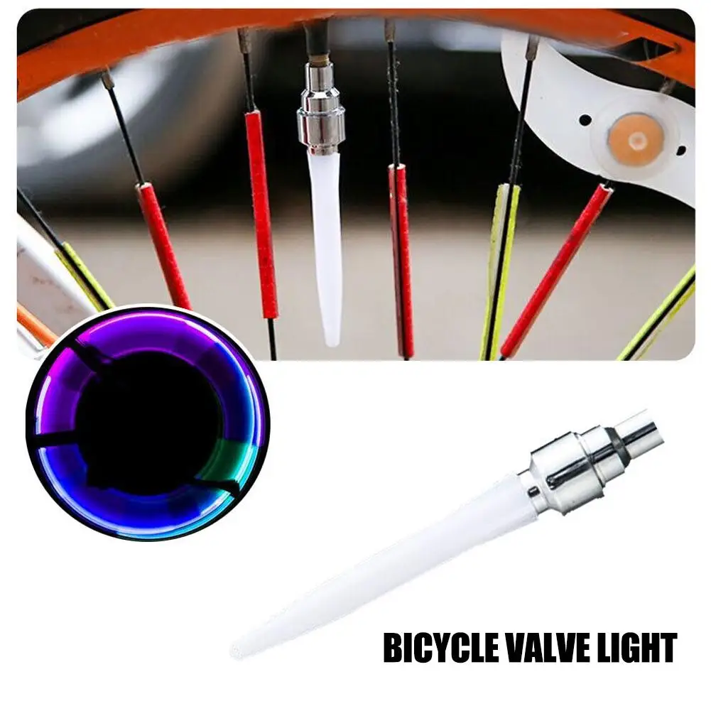 

2pcs Neon Bike Spoke Light Mini Bicycle Taillight Mtb Wheel Light Lamp Caps Tire Parts Nozzle Cycling Warning Rear He K1y5