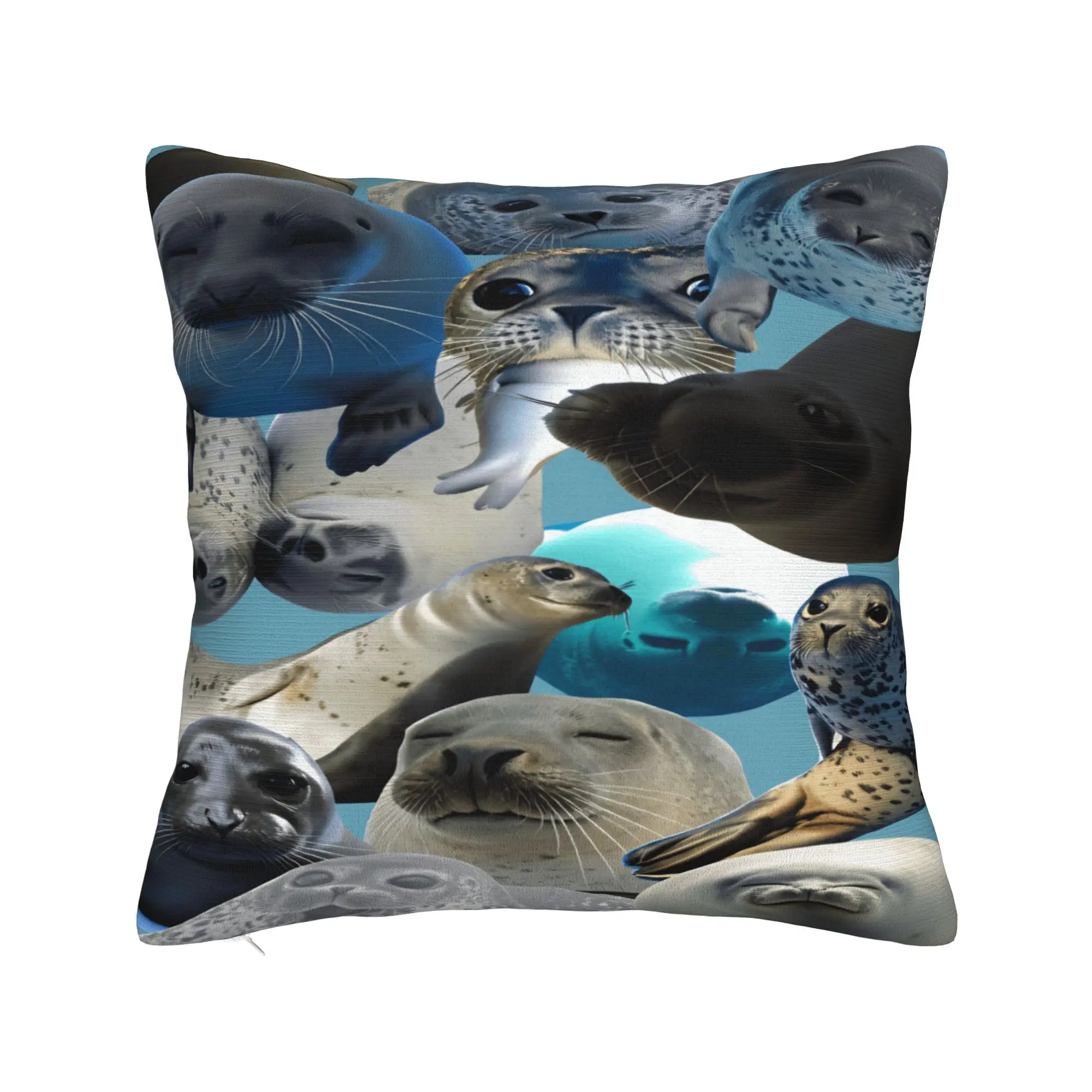 Pillow Case Seal Sea Comfy  Pillow Cover For Sofa Couch Bed Living Room Cute Funny Pillowcases