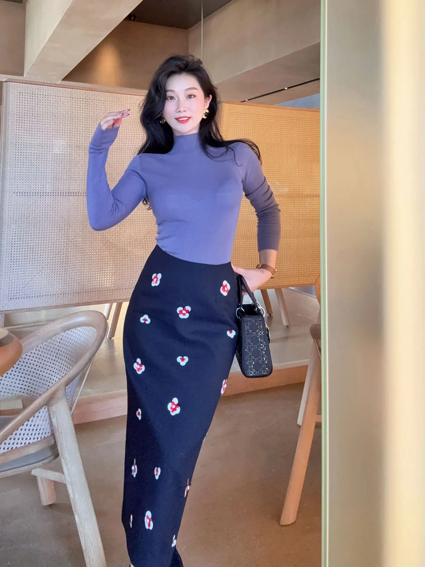 

Женский облегающий трикотажный свитер YANGXIAOJING с высоким воротником, повседневный базовый топ для осени и зимы