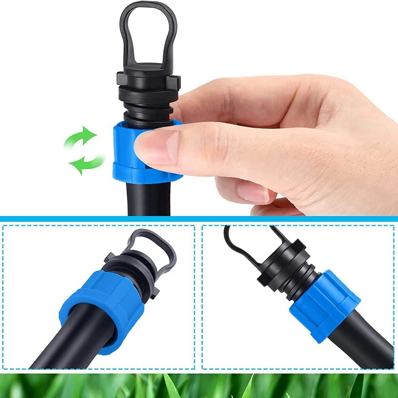 36 Pcs Drip Irrigation Tubing End Cap Plug 1/2 Inch Universal End Cap Fitting, Compatible With 16-17Mm Drip Tape Tubing