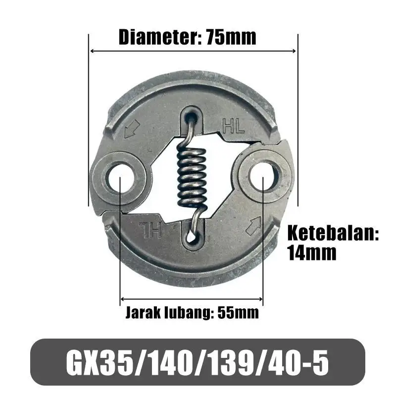 139GX35/40-5/140 stroke brush cutter wear-resistant advanced replacement parts lawn mower clutch shoe metal belt drum gear view 6