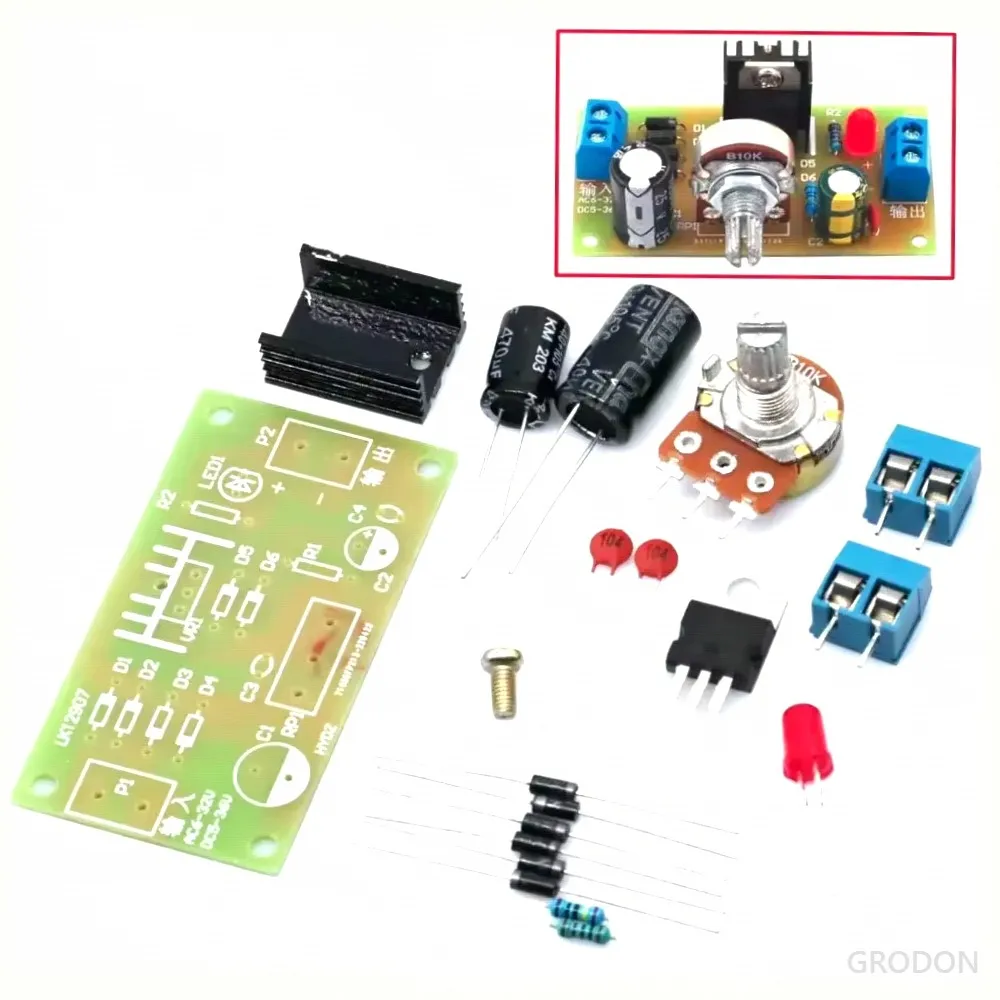 317 Adjustable Power Supply Kit Continuous Adjustable DC Power Supply DIY Teaching Training Parts