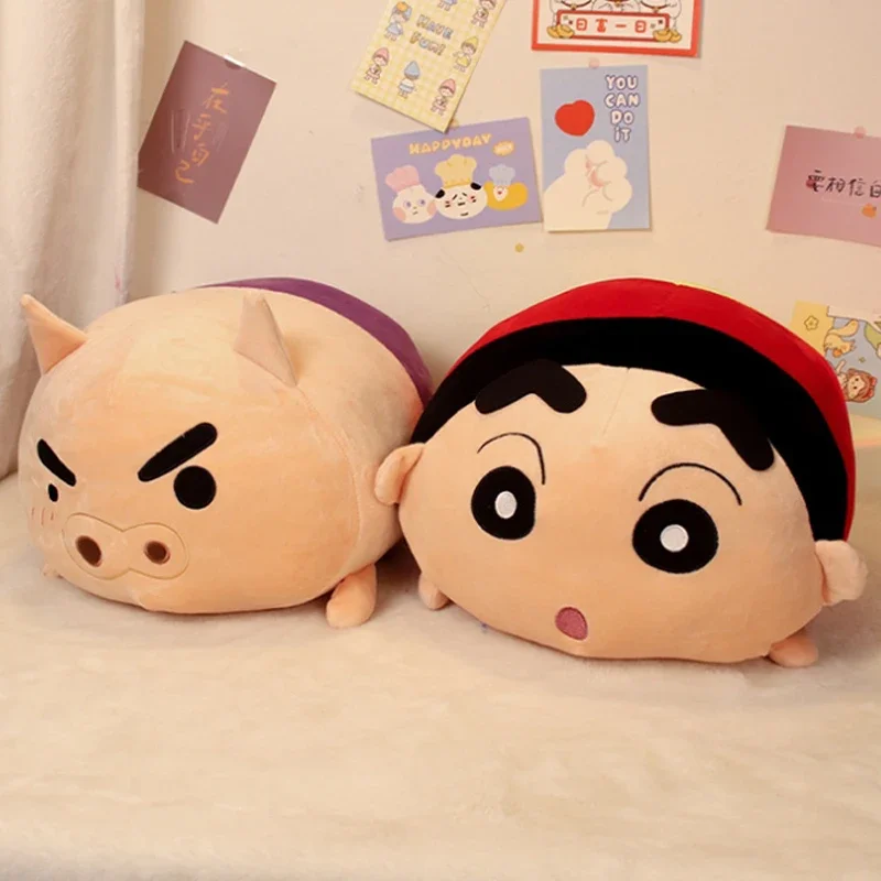 Anime Crayon Shin-chan peluche bambola cartone animato genuino cuscino Kawaii bambino giocattolo regalo di compleanno carino divano cuscino