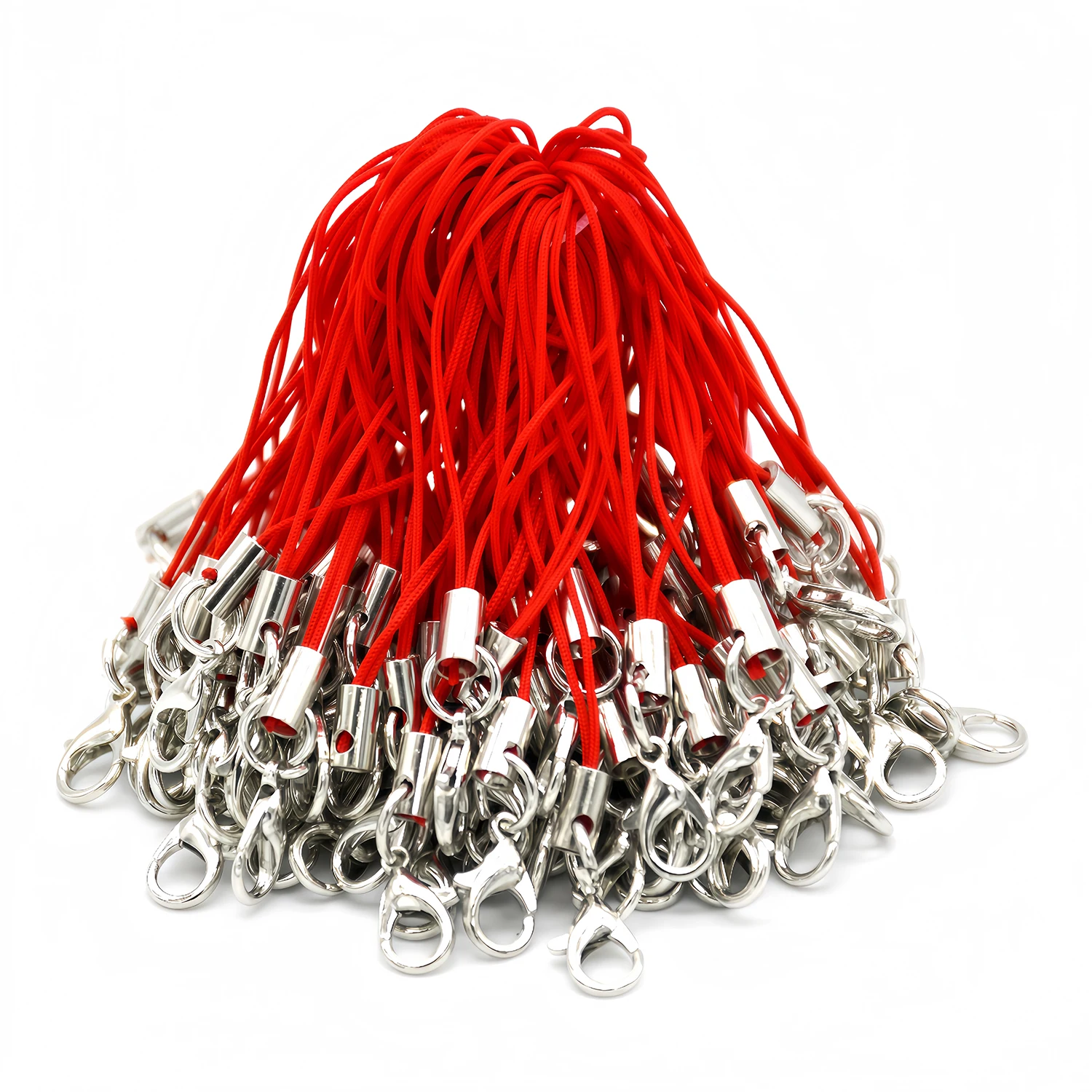 20/50/100 Stück Lanyard-Lanyard-Kordeln mit Karabinerhaken, Schlüsselanhänger-Haken, Mobiltelefon-Set, Anhänger, Schlüsselring-Zubehör – Detail 10
