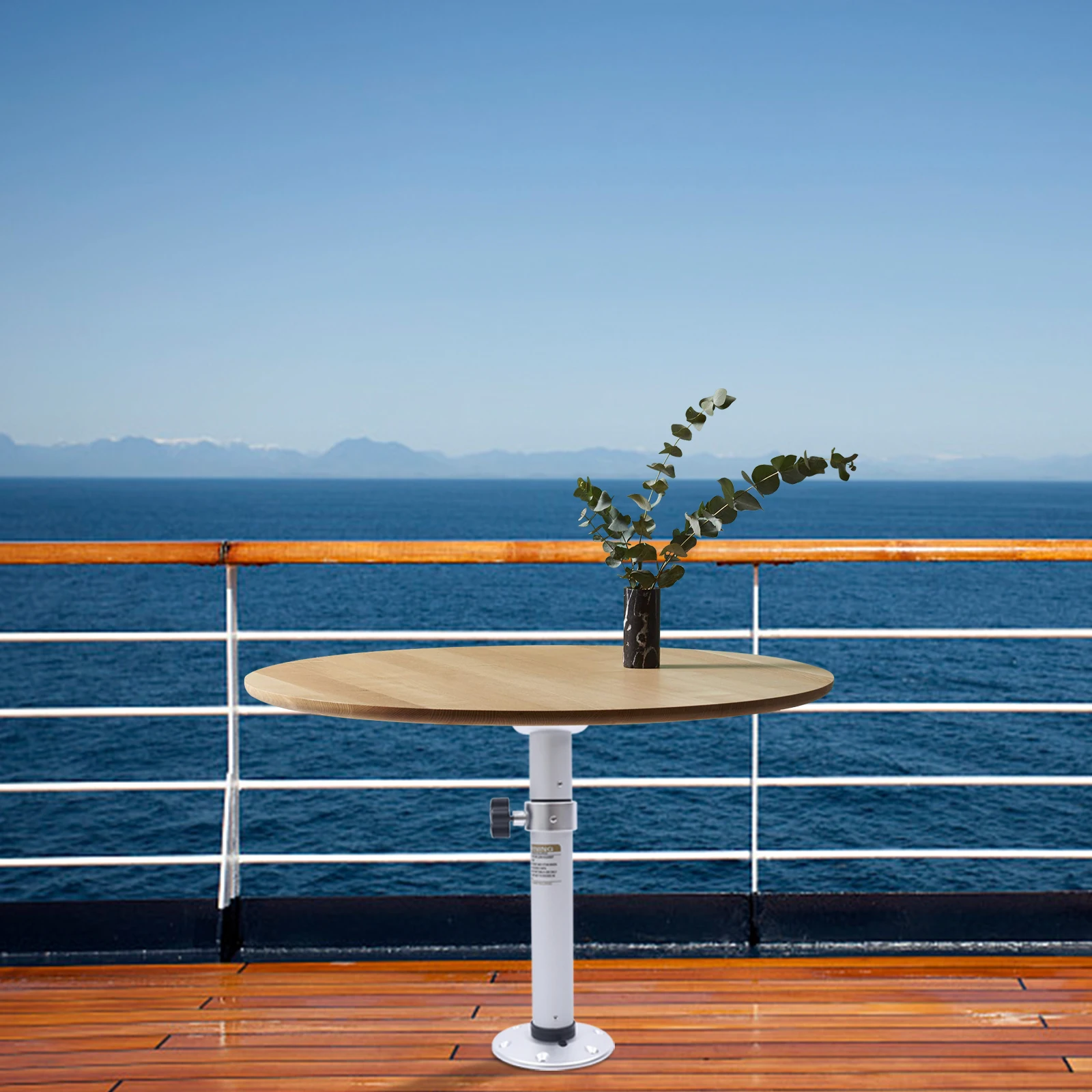 Alas Meja Alas Perak Modern, Kaki Meja Dapat Disesuaikan, Dudukan Alas Meja untuk RV, Berkemah, Truk, Kapal Pesiar, Rumah