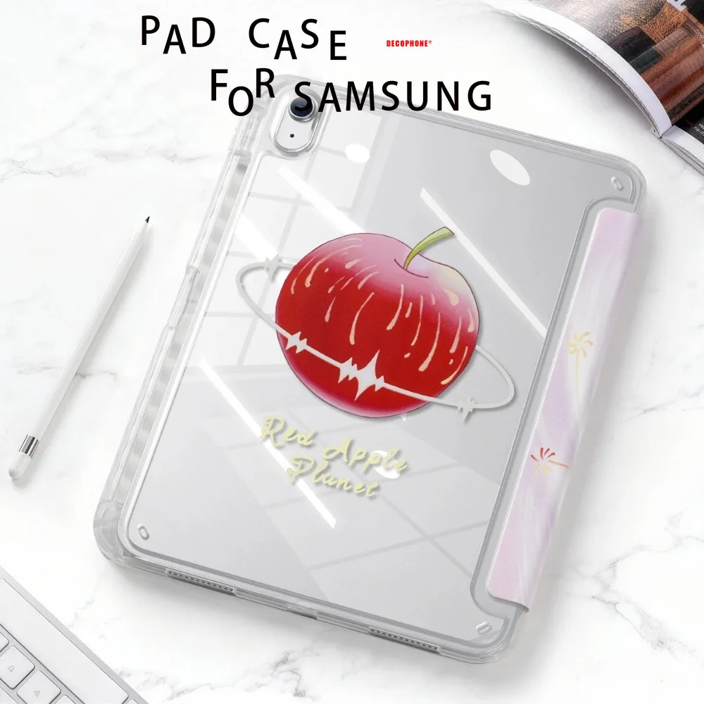 For Samsung Galaxy Tab A8/A9/A11+FE LITE PLUS/Galaxy Tab S6 Lite/S7/S8/S9/S10+ FE "Simple Wave Dot Star Girl" 3+Y-fold