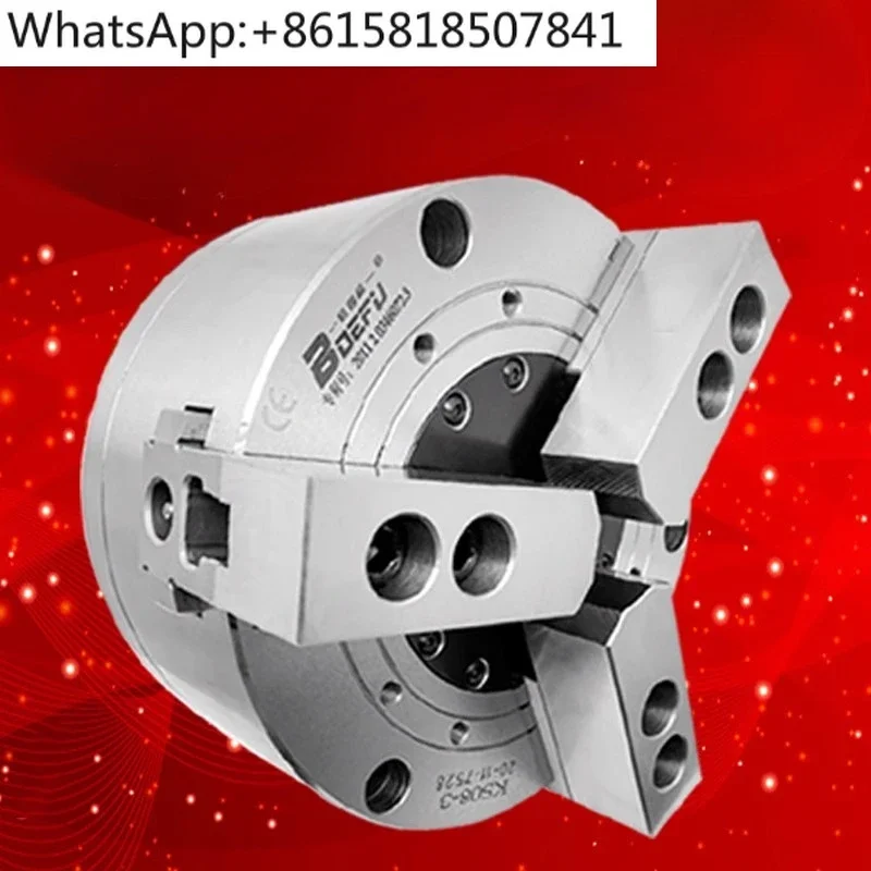 Pneumatic chuck three-jaw 456810 inch 3-grip machine lathe self-centering 160/200/250 inner support clip pan head