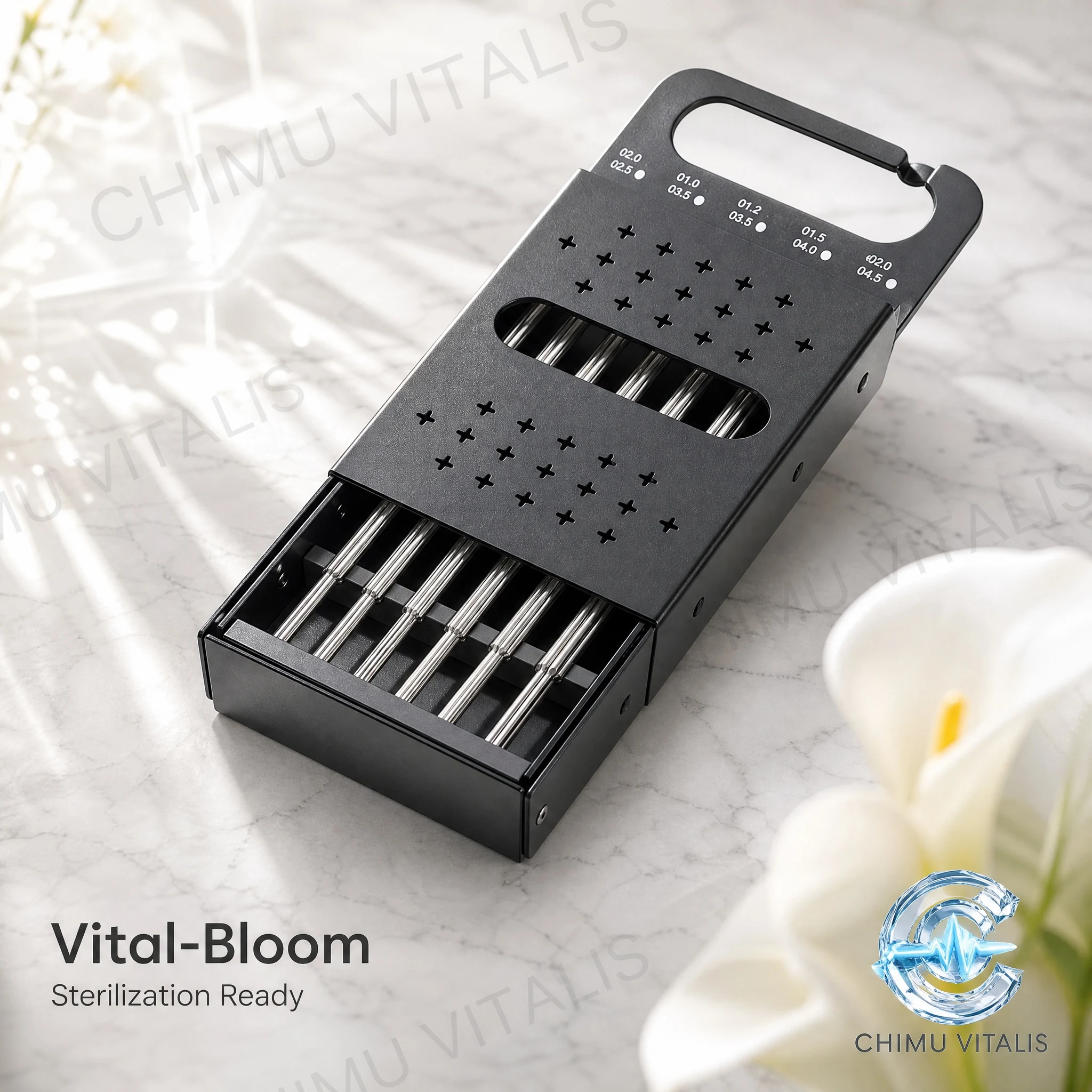 【CHIMU VITALIS 】10pcs Multi-Size K-Wire Pins 0.8–4.5mm x 250mm Metal Wire Pin Set with Storage Rack